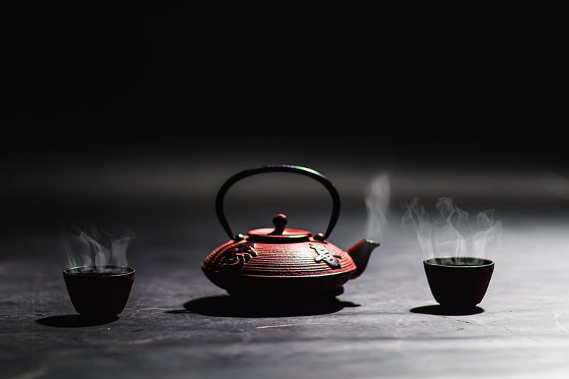 Teapot in a garden
